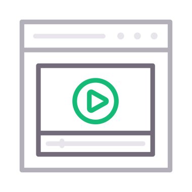 oyuncu renk çizgisi vektör simgesi