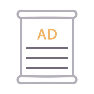 reklam renk çizgisi vektör simgesi