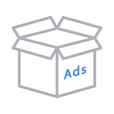 reklamlar renk çizgisi vektör simgesi