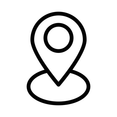 konum ince çizgi vektör simgesi