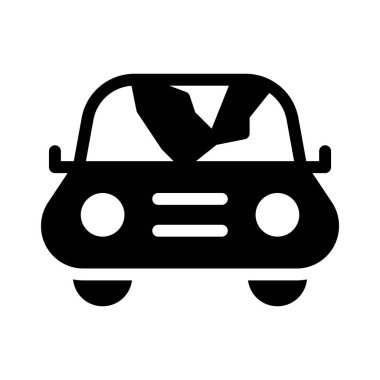 Cam glif düz vektör simge