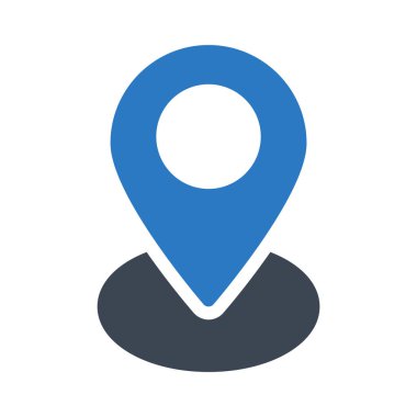 Konum glif renk vektör simge