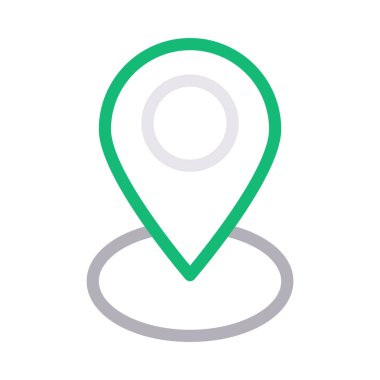 Konum renk çizgi vektör simgesi