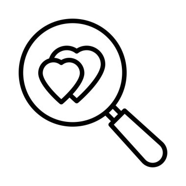 romantizm ince çizgi vektör simgesi