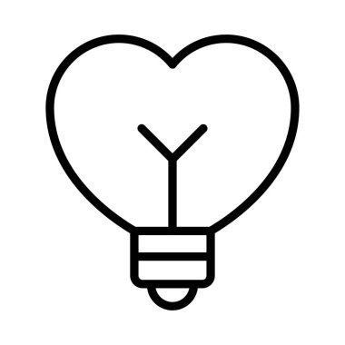 Ampul İnce Çizgi Vektörü Simgesi