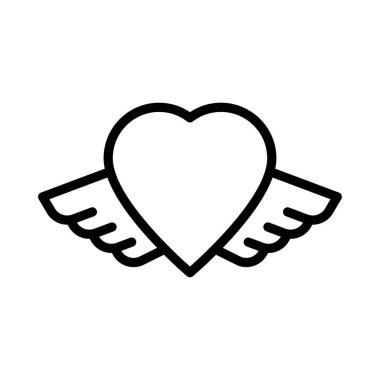 romantizm ince çizgi vektör simgesi