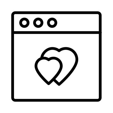 ince hat vektör simge aşk