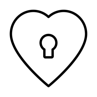 kilit ince çizgi vektör simgesi