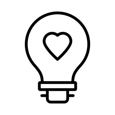 Kalp ince çizgi vektör simgesi