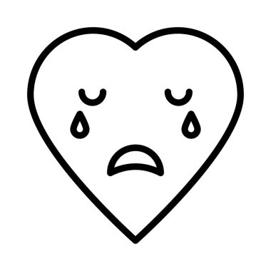 gülen ince çizgi vektör simgesi