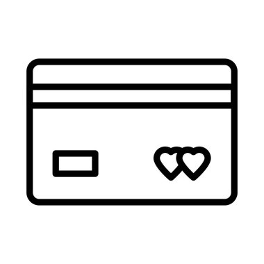 kartı ince çizgi vektör simgesi