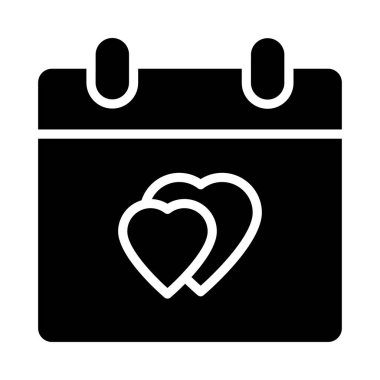 düz sembol aşk vektör