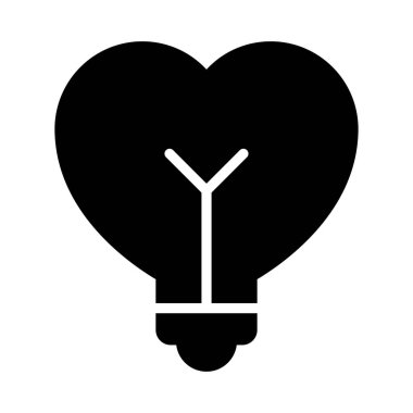 ampul glyph düz vektör simgesi