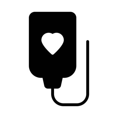 iv glyph düz vektör simgesi