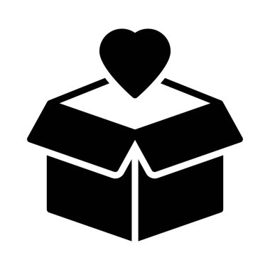 düz sembol aşk vektör