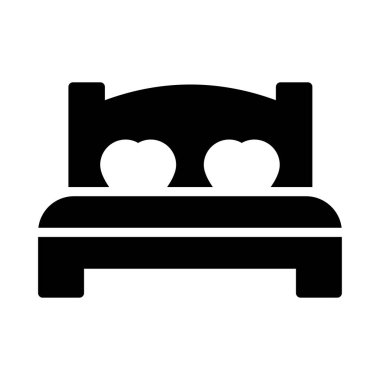 düz sembol aşk vektör