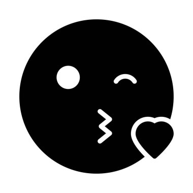 düz sembol aşk vektör