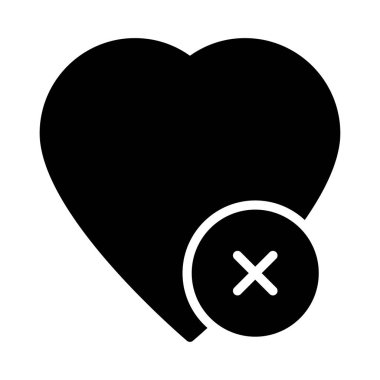 düz sembol aşk vektör