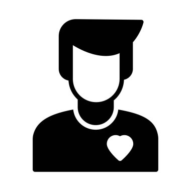 boy glyph düz vektör simgesi