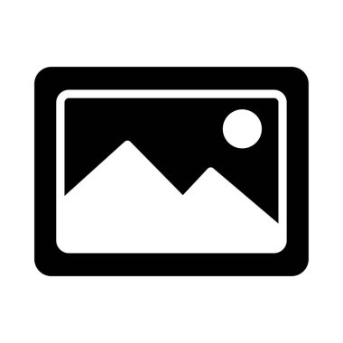 Fotoğraf glif düz vektör simge