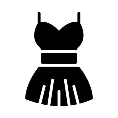 düz bez glif simge vektör