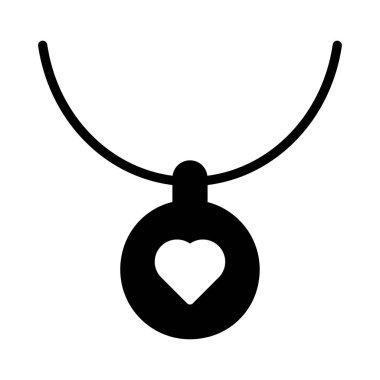 kalp glyph düz vektör simgesi