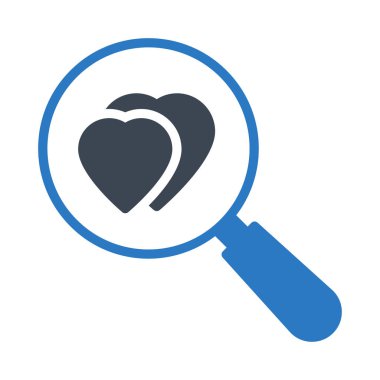 romantizm glyph renk vektör simgesi