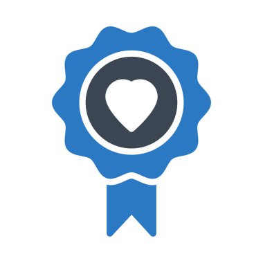 rozet glyph renkli vektör simgesi