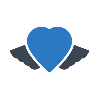 romantizm glyph renk vektör simgesi