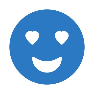 yüz glif renk vektör simgesi