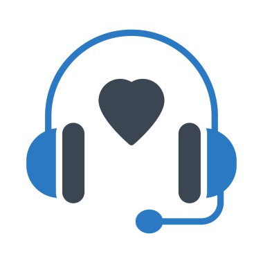 kulaklık glyph renk vektör simgesi