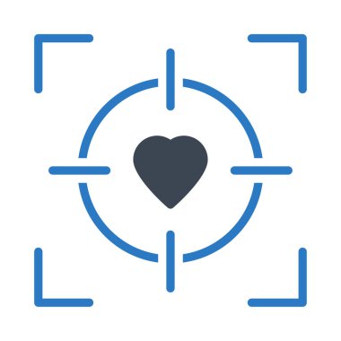 odak glyph renk vektör simgesi