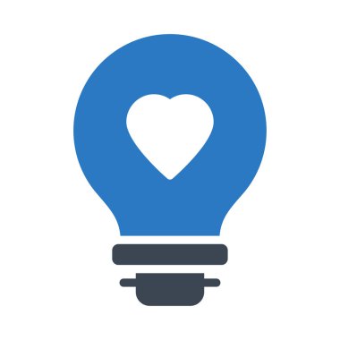 kalp glyph renk vektör simgesi