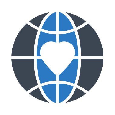 global glyph renk vektör simgesi