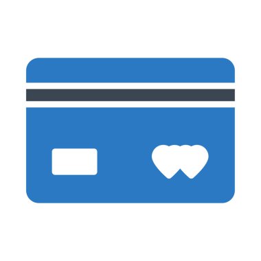 kart glyph renk vektör simgesi