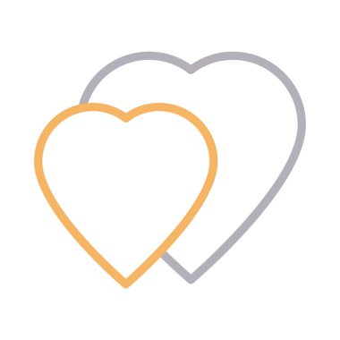 kalp renk çizgisi vektör simgesi