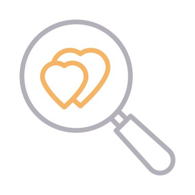 romantizm renk çizgisi vektör simgesi