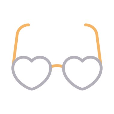 Gözlük rengi çizgi vektör simge