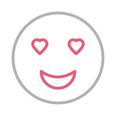 yüz rengi çizgi vektör simgesi