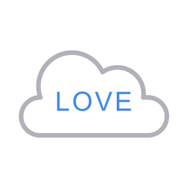 bulut renk çizgi vektör simge