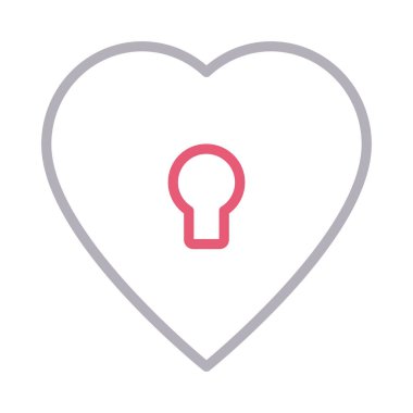 kilit renk çizgisi vektör simgesi