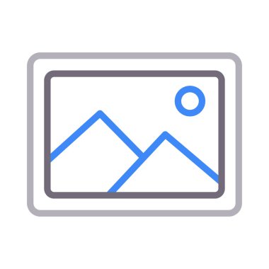 fotoğraf renk çizgi vektör simgesi