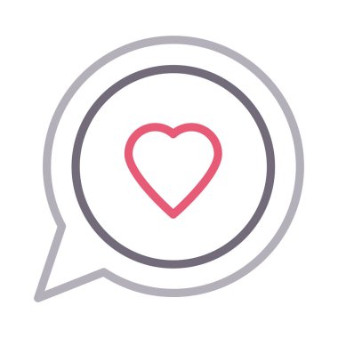 kalp renk çizgisi vektör simgesi