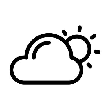 güneş ince çizgi vektör simgesi