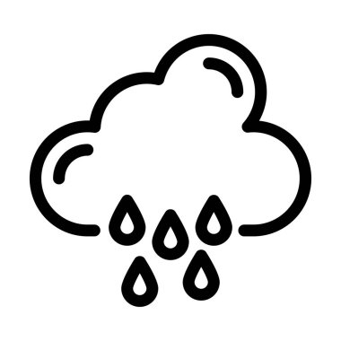 Bulut ince çizgi vektör simgesi