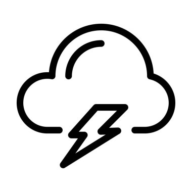 Bulut ince çizgi vektör simgesi