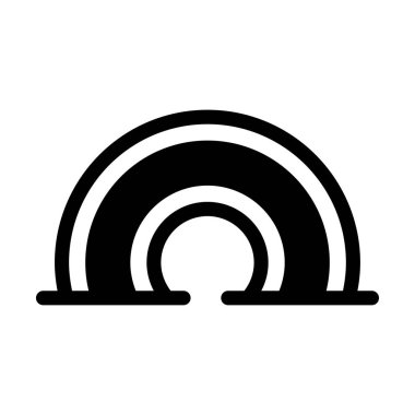 hava glyph düz vektör simgesi