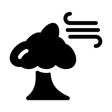 kasırga glyph düz vektör simgesi