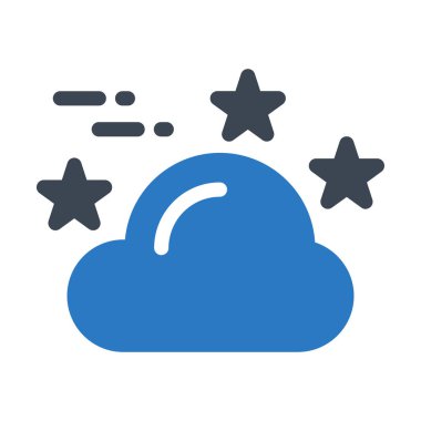 yıldız glyph renk vektör simgesi