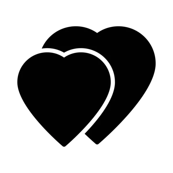 Ikona Serce Symbol Wektor Płaski — Wektor stockowy